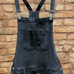 Thrills Black Denim Overalls